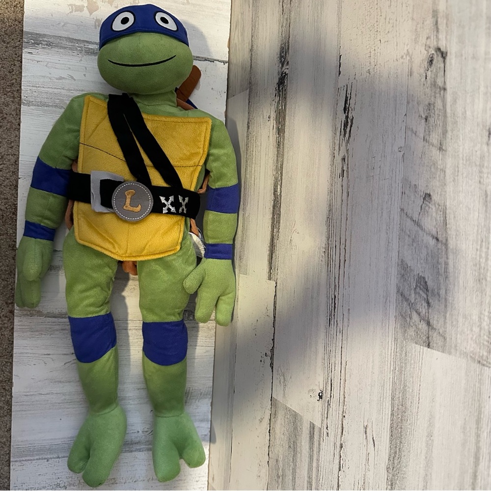 TMNT Mutant Mayhem Leonardo Blue Pillow Buddy Plush Giant Turtle 25"